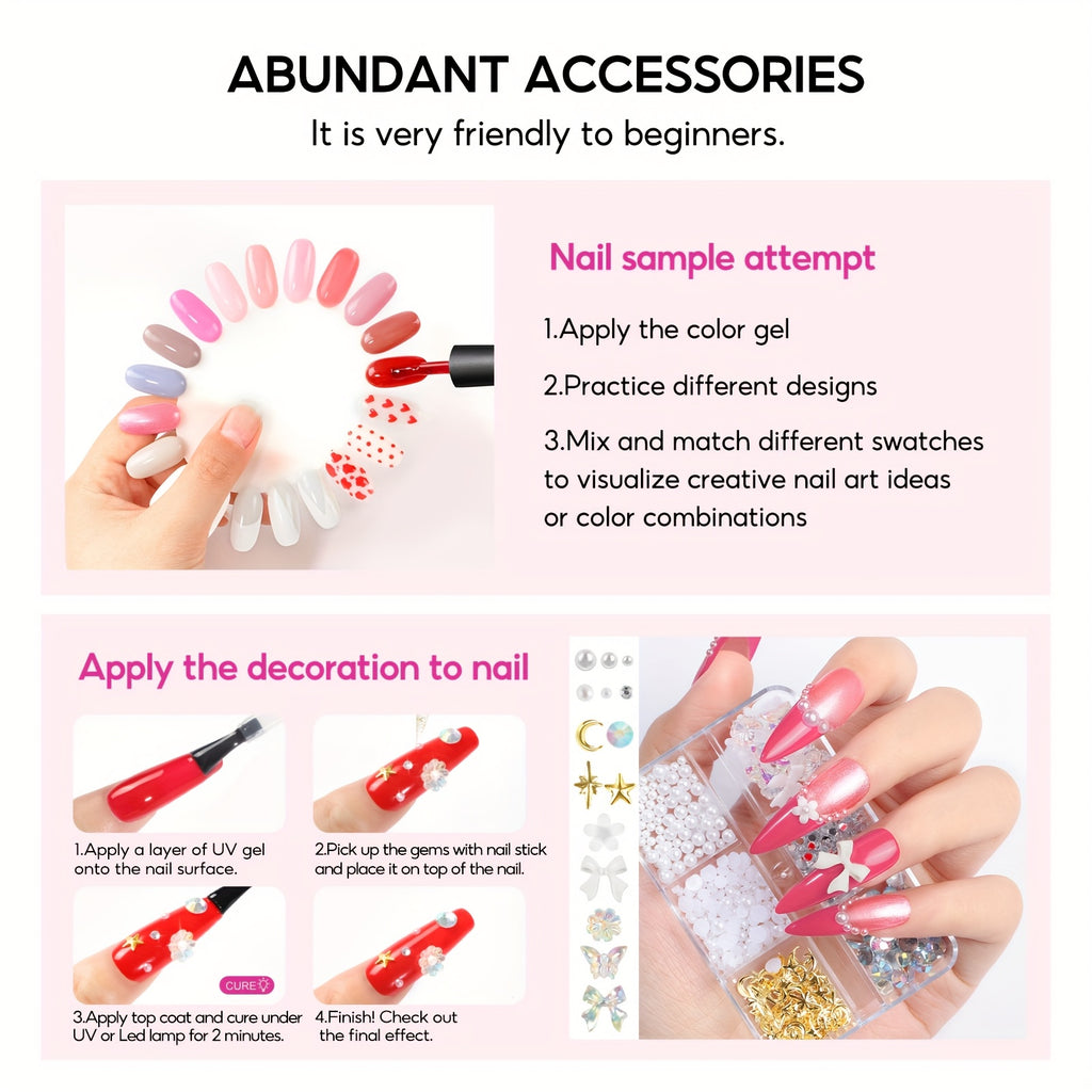 Peacecolor Gel Nail Polish Kit with Nail Dryer Lamp Nail Gel 70pcs Macaron Colors Yellow Purple Glitter Nail Gel Polish with 5pcs Glitter