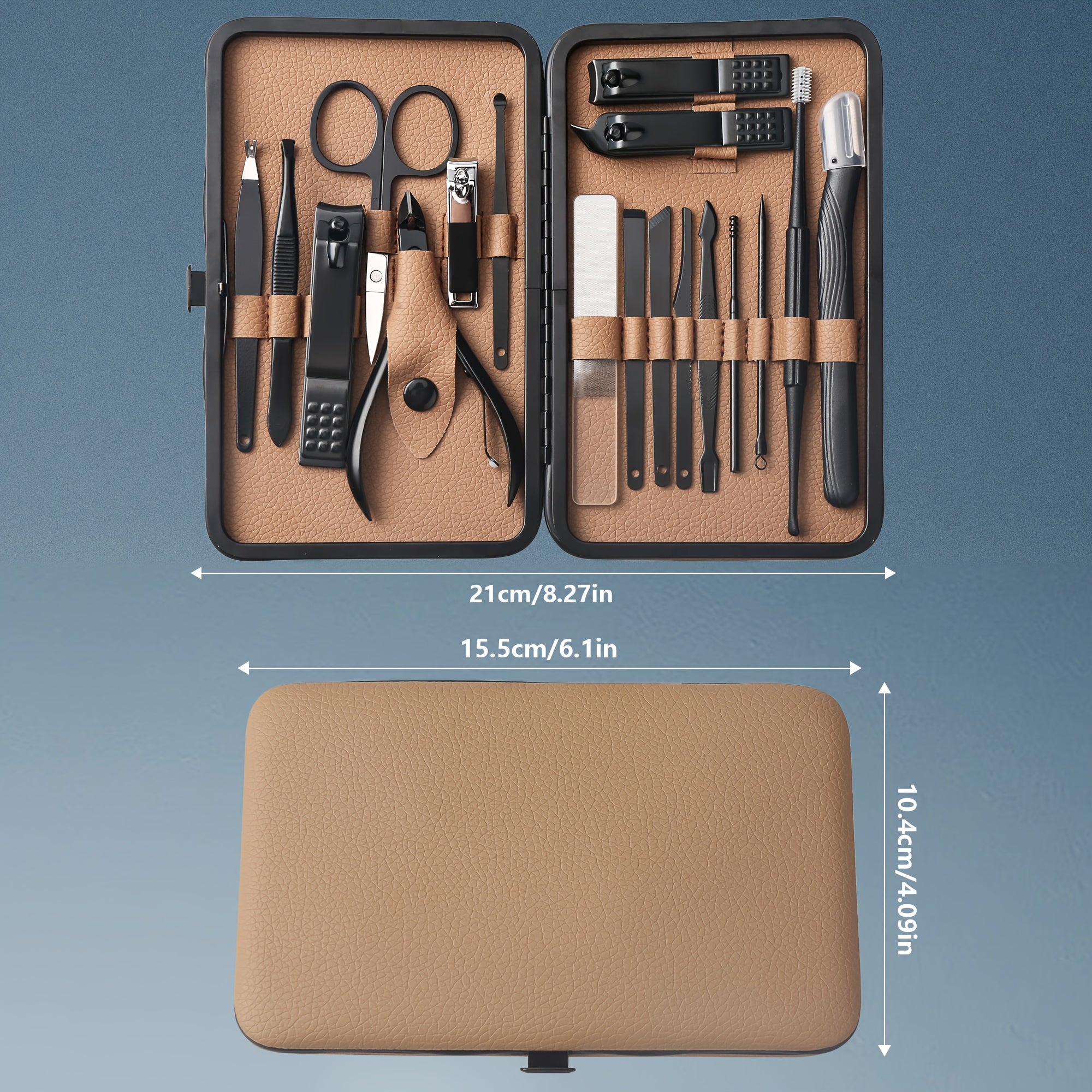 18pcs\u002Fset professional stainless steel nail clippers set salon-quality nail care tools nail tools set Christmas preferred gifts