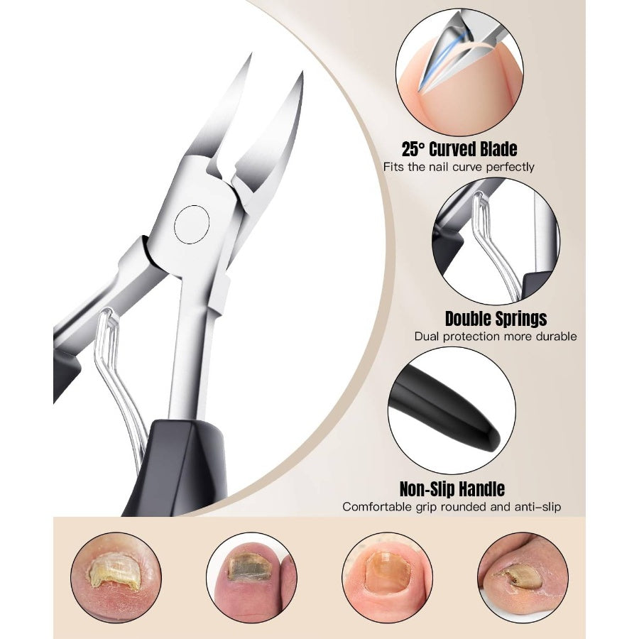 12Pcs Ingrown Toenail Removal Kit - Toenail Clippers Ingrown Thick Hard Nails - Ingrown Toenail with Toe Nail ClippersNail CutterPedicure KnifeCallus Remover Tools Seniors Men Women