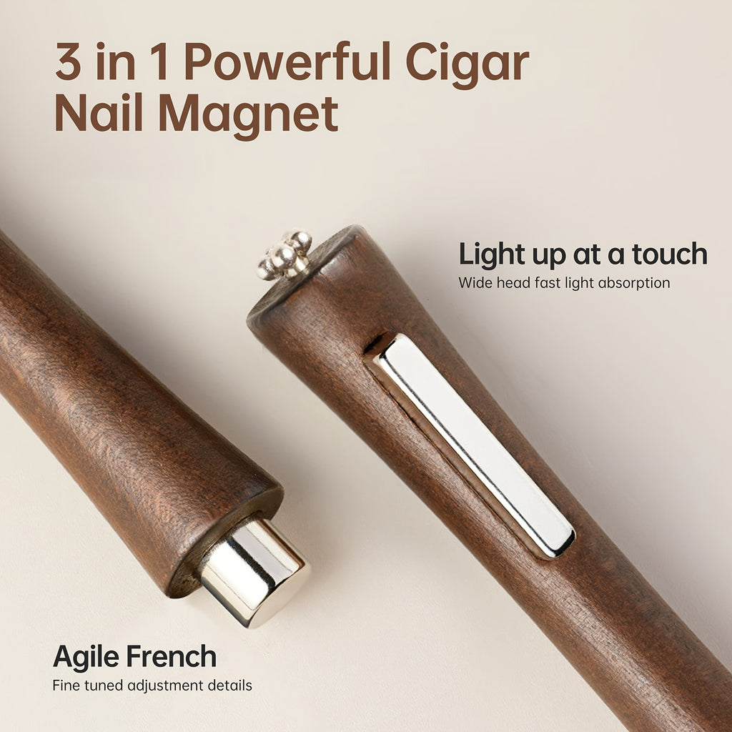 6pcs Cat's Eye gel Magnetic Stick Manicure Tool, 1 double head nail polish polishing magnetic stick+5 iron wires