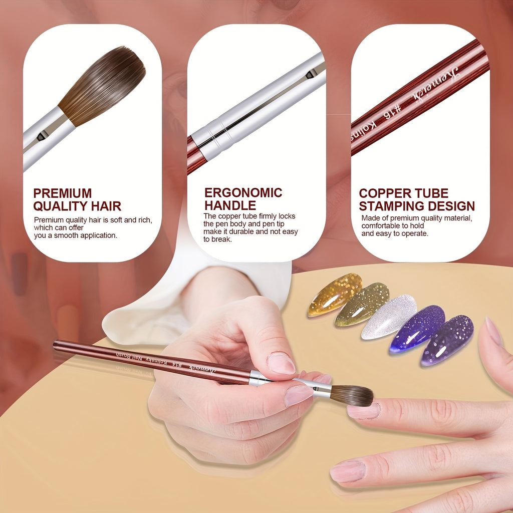Acrylic Gel Extension Pen Reusable Acrylic Gel Extension Pen - Flat Head Manicure Brush, Light Pen Nail Brush Gel Pen