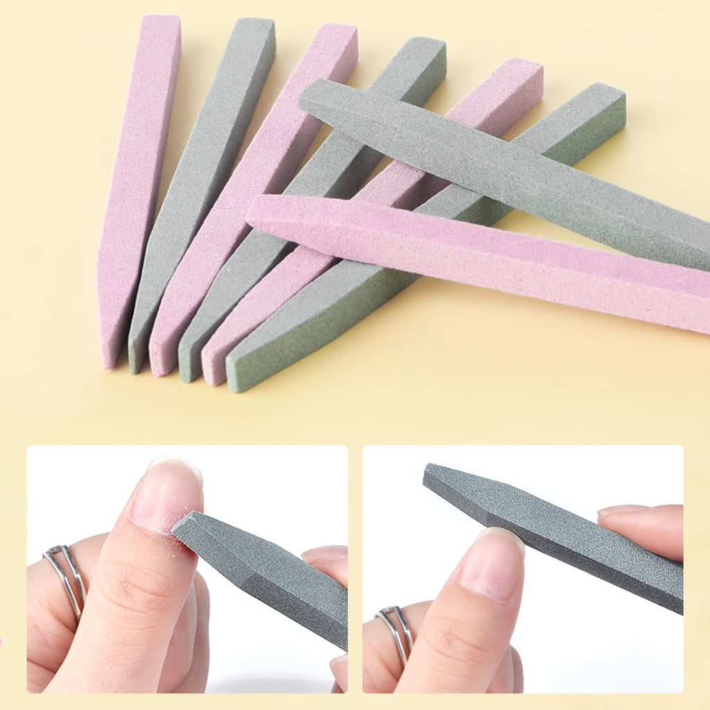 5pcs Nail Quartz Grinder, Blue and Pink Nail Polishing and Shaping Scraper, Easy to Operate Odorless