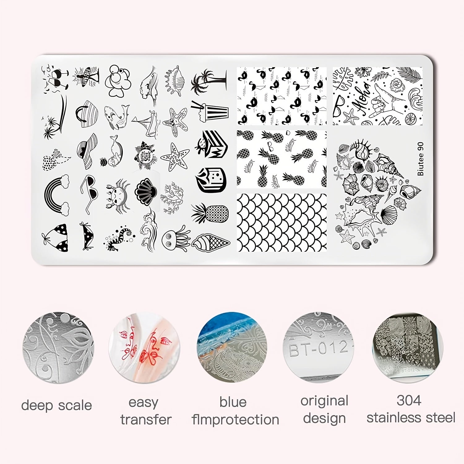 Biutee Nail Stamping Plates 21pcs Set 8pcs Nail Stamping Polish Gel 10pcs Templates with Gel Nail Stamper Set French Nail Art Plates Set Nail Plates Flower Leaves Animal Lace Design