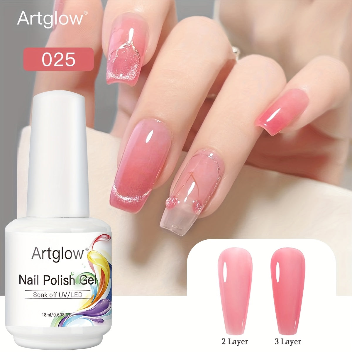 6pcs-0.51oz Sheer Ice Jelly Gel Nail Polish - Nude to Pink Ombre Shades, Alcohol-Free, \u002FLED Curing, Long-Lasting