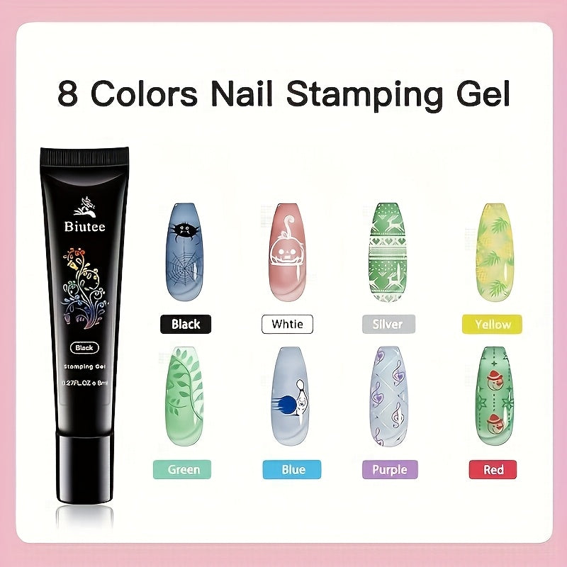 Biutee Nail Stamping Plates 21pcs Set 8pcs Nail Stamping Polish Gel 10pcs Templates with Gel Nail Stamper Set French Nail Art Plates Set Nail Plates Flower Leaves Animal Lace Design