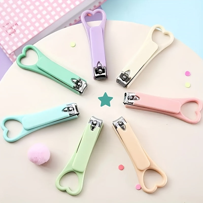 Set of 24 Adorable Nail Clippers, Compact And Foldable Tools for Pedicure And Manicure, Mini Heart-Shaped Nail Clippers
