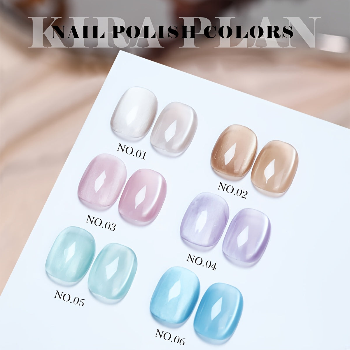 Y2K Cat Eye Gel Polish 6pcs Y2K Cat Eye Gel Nail Polish Set
