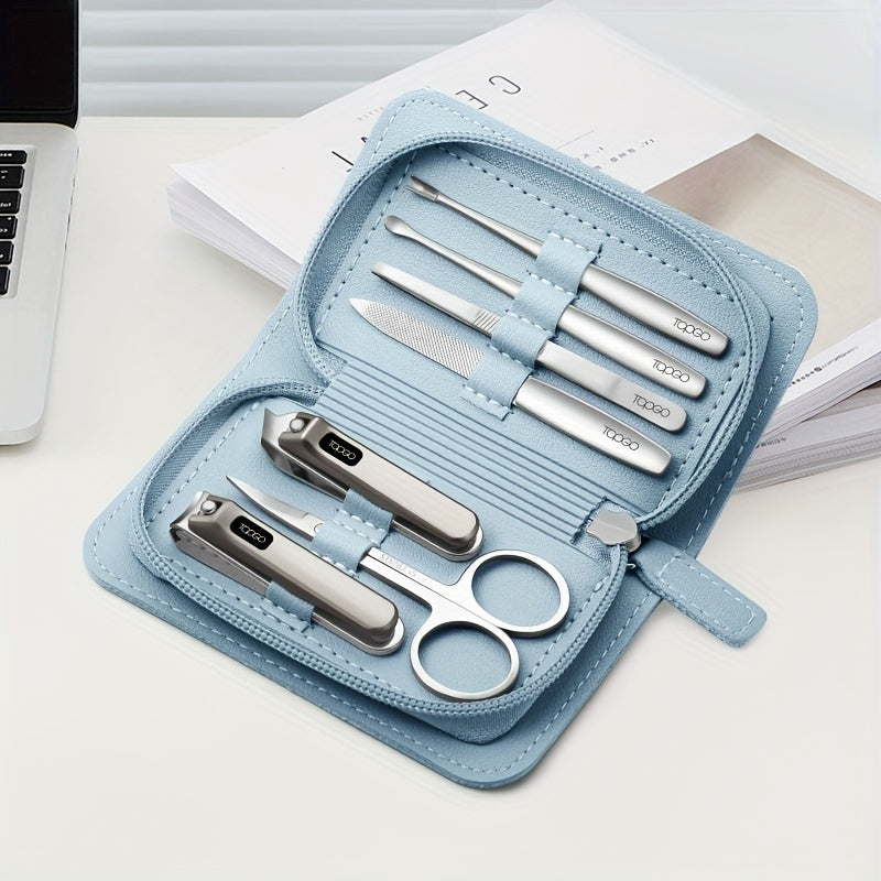 TOPGO German Nail Clipper Set High-End Nail Clipper Household Original Slant Pliers Trimming Box Tool 7pcs Set