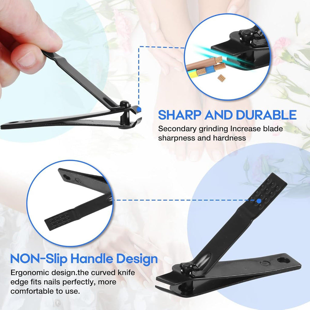 21-in-1 Professional Manicure & Pedicure Set - Heavy-Duty Stainless Steel Nail Clippers Kit with 21 Tools (Foldable, -Like Case)