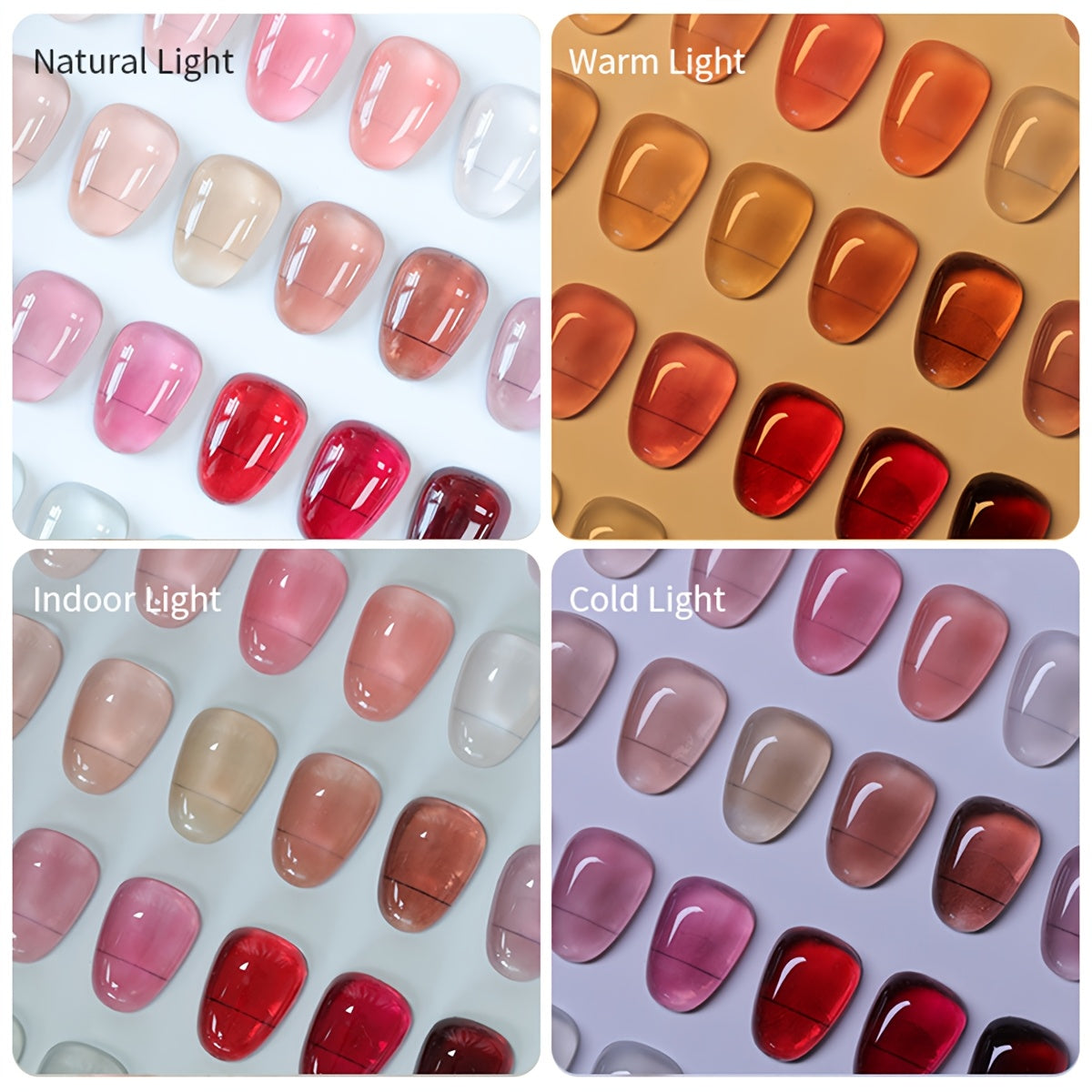 URSUGAR Nude 6-Color Gel Nail Polish Set Alcohol-Free Shimmering Clear Jelly Gel for Manicure DIY Design Perfect for Holiday Gift Nail Art Supplies Nude Nail Polish Jelly Gel Texture Nail Polish Set
