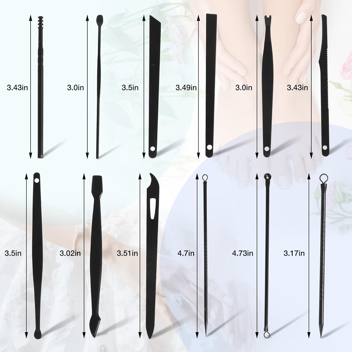 21-in-1 Professional Manicure & Pedicure Set - Heavy-Duty Stainless Steel Nail Clippers Kit with 21 Tools (Foldable, -Like Case)