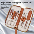 6pcs Luxury Manicure Set, Premium Stainless Steel Beauty Kit with Sharp and Durable Nail Clippers