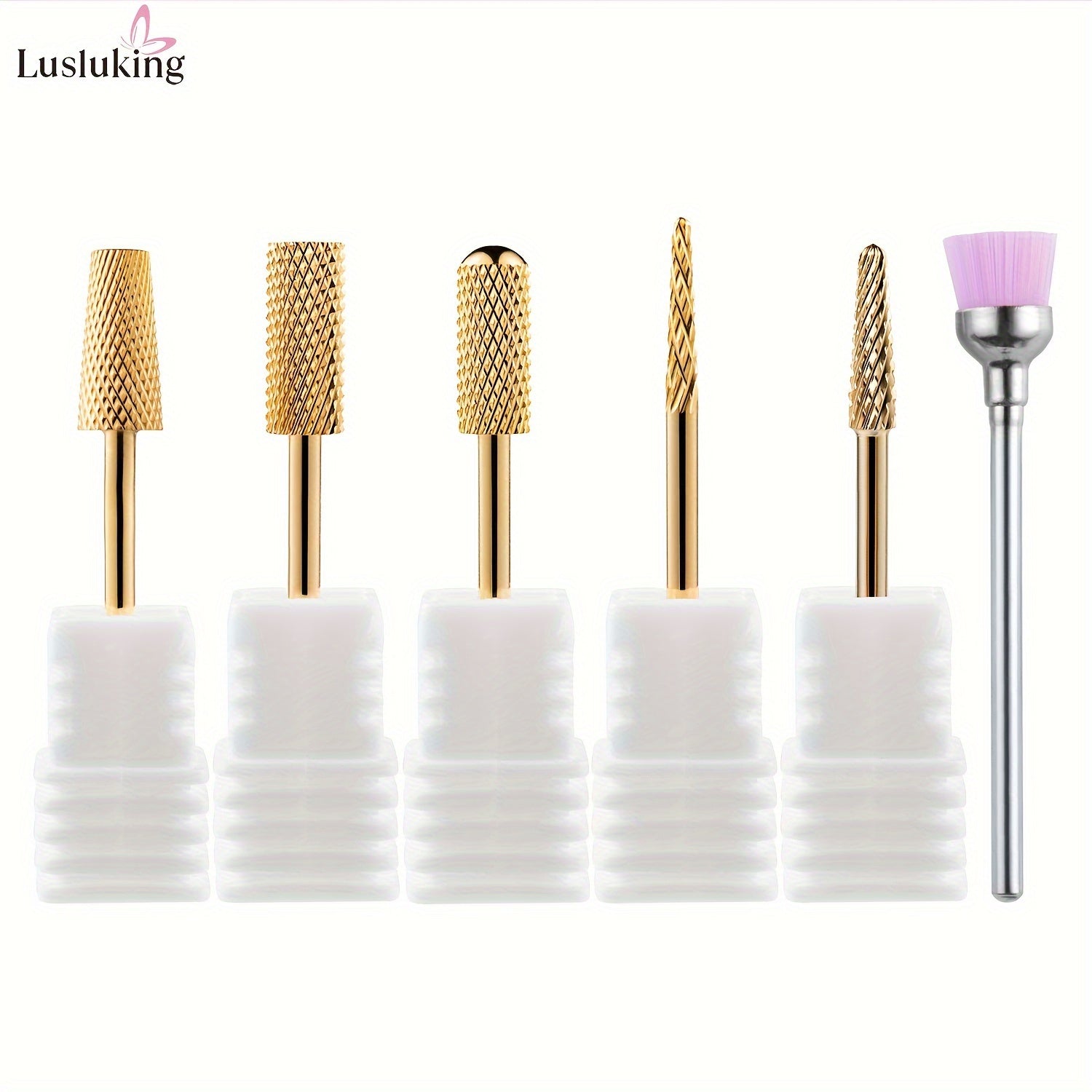 6pcs Nail Drill Bits Set 6pcs Steel Nail Drill Bits Set | Manicure Pedicure Grinding Head Cuticle Burr Remover Tools | For Acrylic Gel Nails & Nail Care