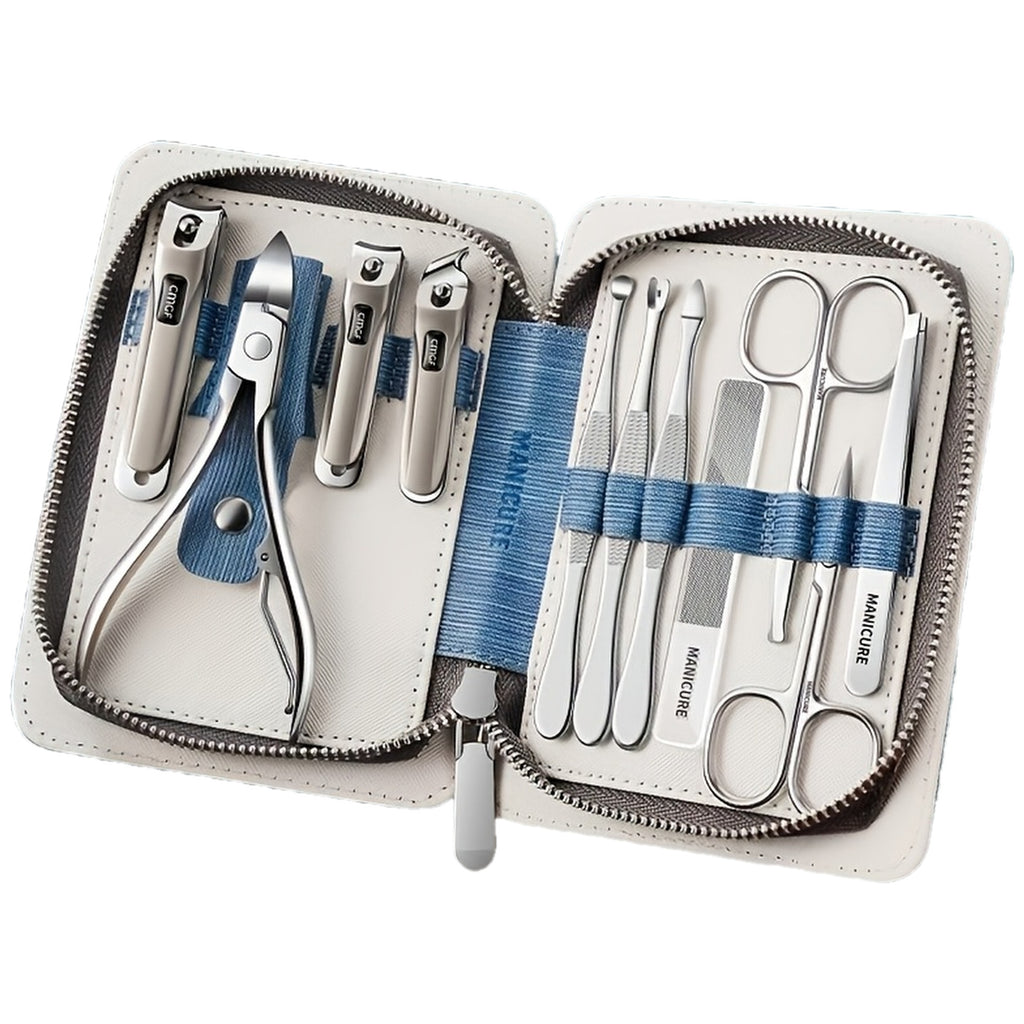 1 Set Professional Nail Clippers Kit, Stainless Steel Concave Blade, Unscented, Modern Style, for Thick & Ingrown Nails