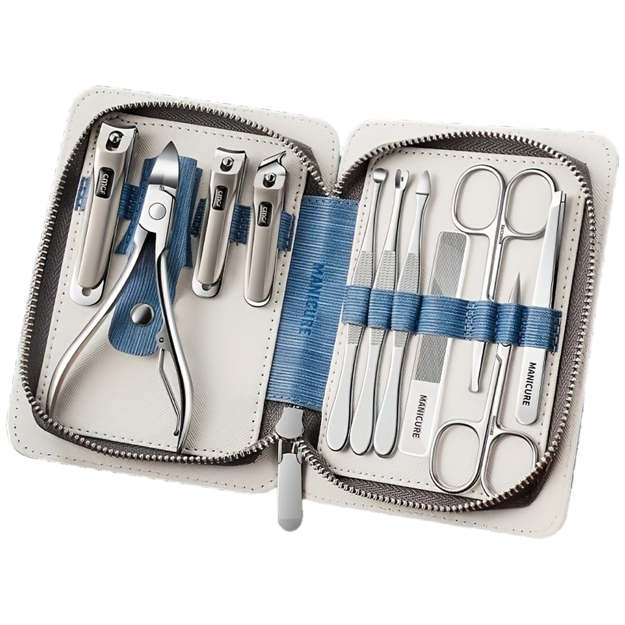 1 Set Professional Nail Clippers Kit, Stainless Steel Concave Blade, Unscented, Modern Style, for Thick & Ingrown Nails