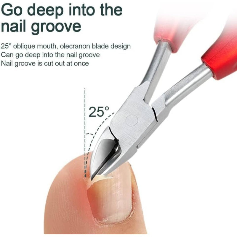 11pcs Professional Stainless Steel Ingrown Toenail & Thick Nail Care Kit - Heavy-Duty Multifunctional Manicure