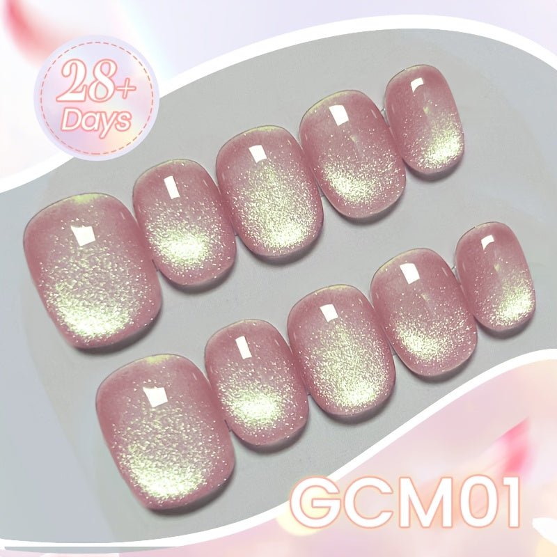 Born Pretty 6pcs Green Cat Eye Magnetic Gel Nail Polish, 0.34oz - Hypoallergenic