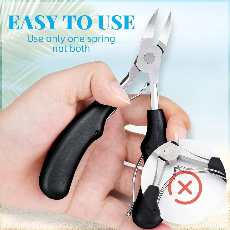 11pcs Professional Stainless Steel Ingrown Toenail & Thick Nail Care Kit - Heavy-Duty Multifunctional Manicure