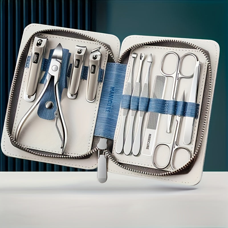 1 Set Professional Nail Clippers Kit, Stainless Steel Concave Blade, Unscented, Modern Style, for Thick & Ingrown Nails