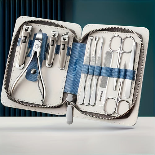 1 Set Professional Nail Clippers Kit, Stainless Steel Concave Blade, Unscented, Modern Style, for Thick & Ingrown Nails