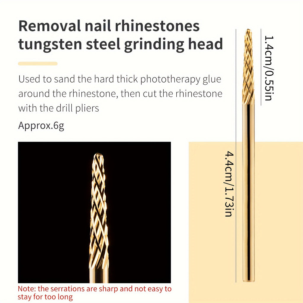 6pcs Nail Drill Bits Set 6pcs Steel Nail Drill Bits Set | Manicure Pedicure Grinding Head Cuticle Burr Remover Tools | For Acrylic Gel Nails & Nail Care