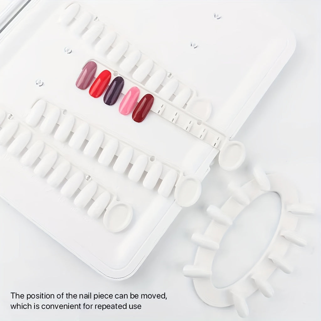 Professional Nail Gel Color Swatch Display Book with 120 Samples - Formaldehyde-Free, No Glue Needed