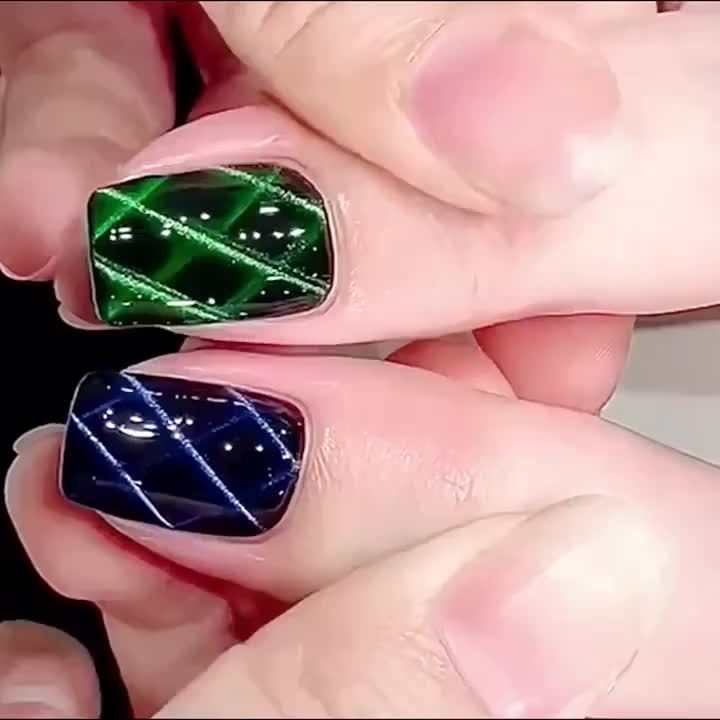 Professional Nail Tools 3-in-1 Cat'S Eye Nail Magnet Snake Print Heart Design Pig'S Bristle Resin Brush Stem Unscented Formula Christmas Wonderful Gifts