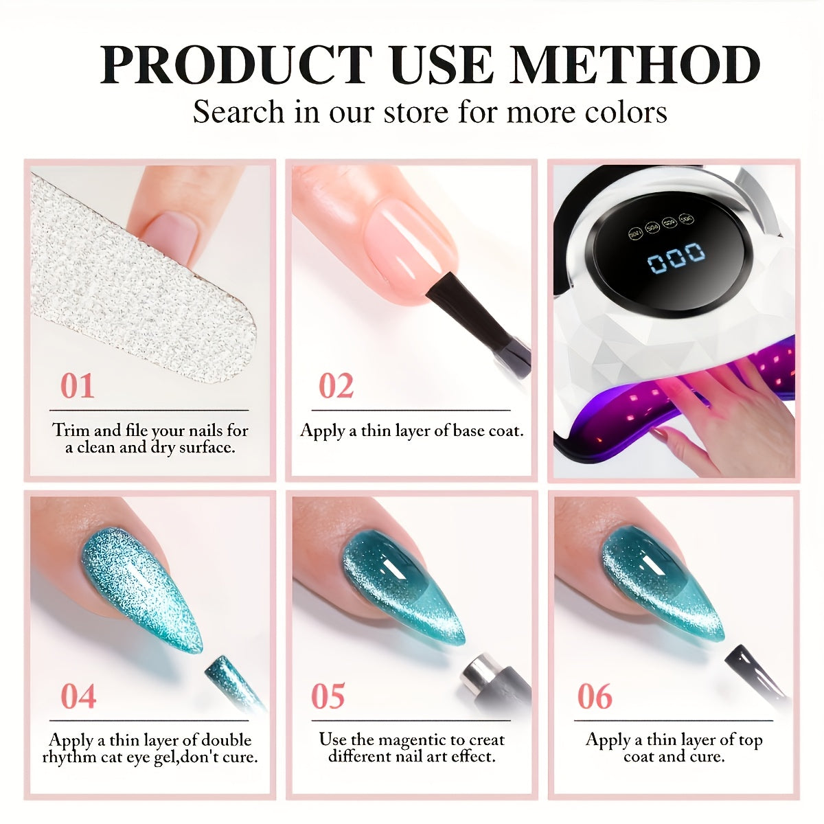 Small White Can Zhiguang Cat'S Eye Full Set of 16 Colors