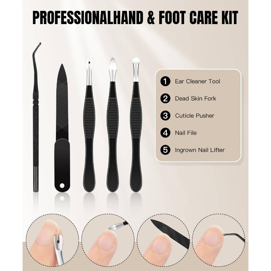 12Pcs Ingrown Toenail Removal Kit - Toenail Clippers Ingrown Thick Hard Nails - Ingrown Toenail with Toe Nail ClippersNail CutterPedicure KnifeCallus Remover Tools Seniors Men Women