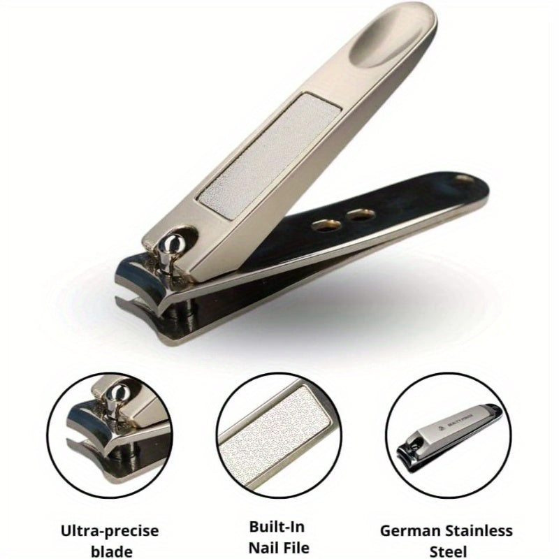 9-in-1 Professional Manicure & Pedicure Set - Stainless Steel Nail Care Kit with Nail Clippers, Cuticle Nipper