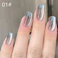 Bond Crystal Cat Eye Nail Polish - 15ml, Alcohol-Free, Shimmering Teal Gel with Sparkling Top Coat