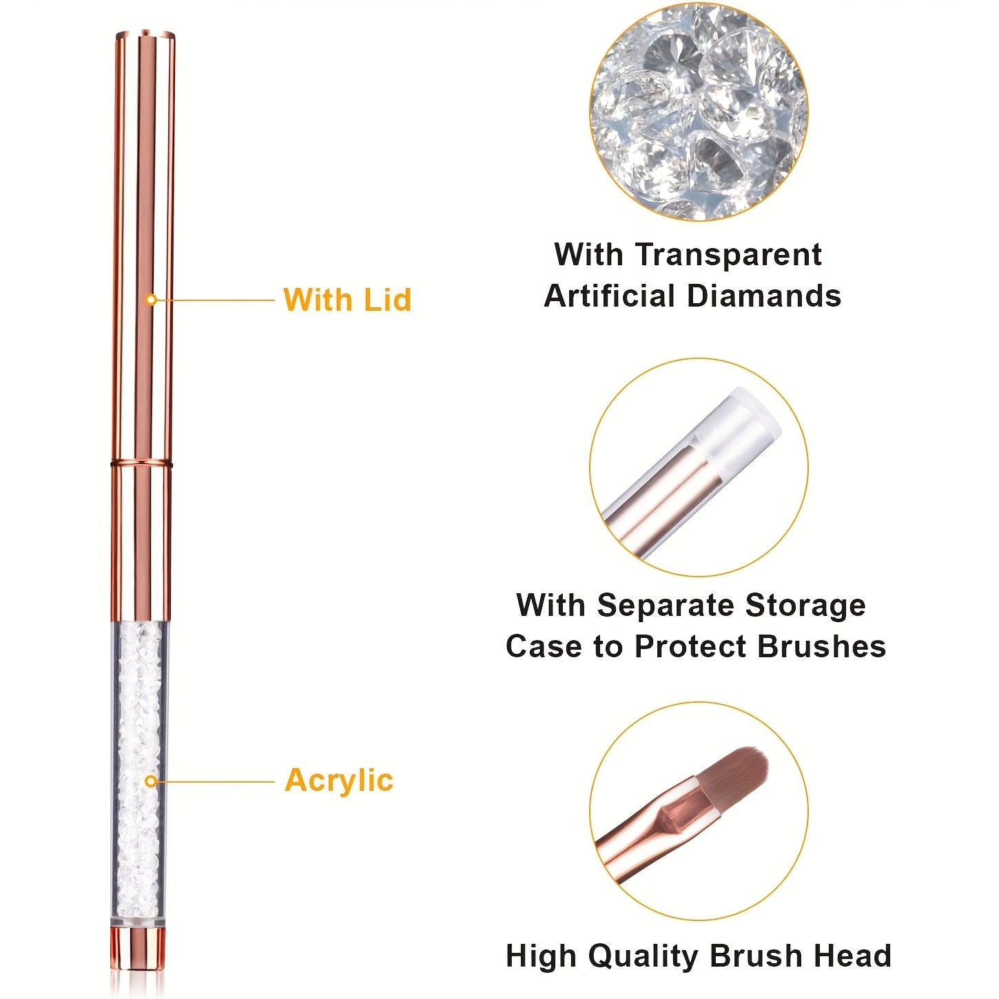 Nail Brush 6pcs Set Color Painting Brush Pulling Line Pen Universal Pen Light Pen for Nail Artists Special for Beginners Nail Tools