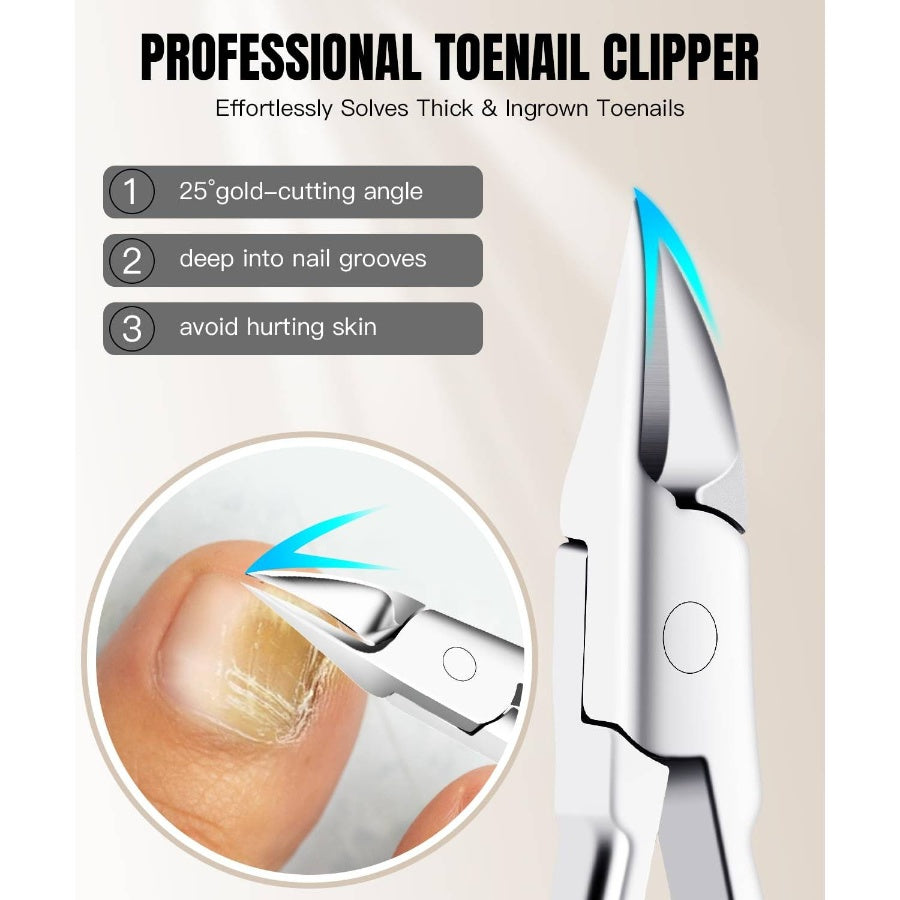 12Pcs Ingrown Toenail Removal Kit - Toenail Clippers Ingrown Thick Hard Nails - Ingrown Toenail with Toe Nail ClippersNail CutterPedicure KnifeCallus Remover Tools Seniors Men Women