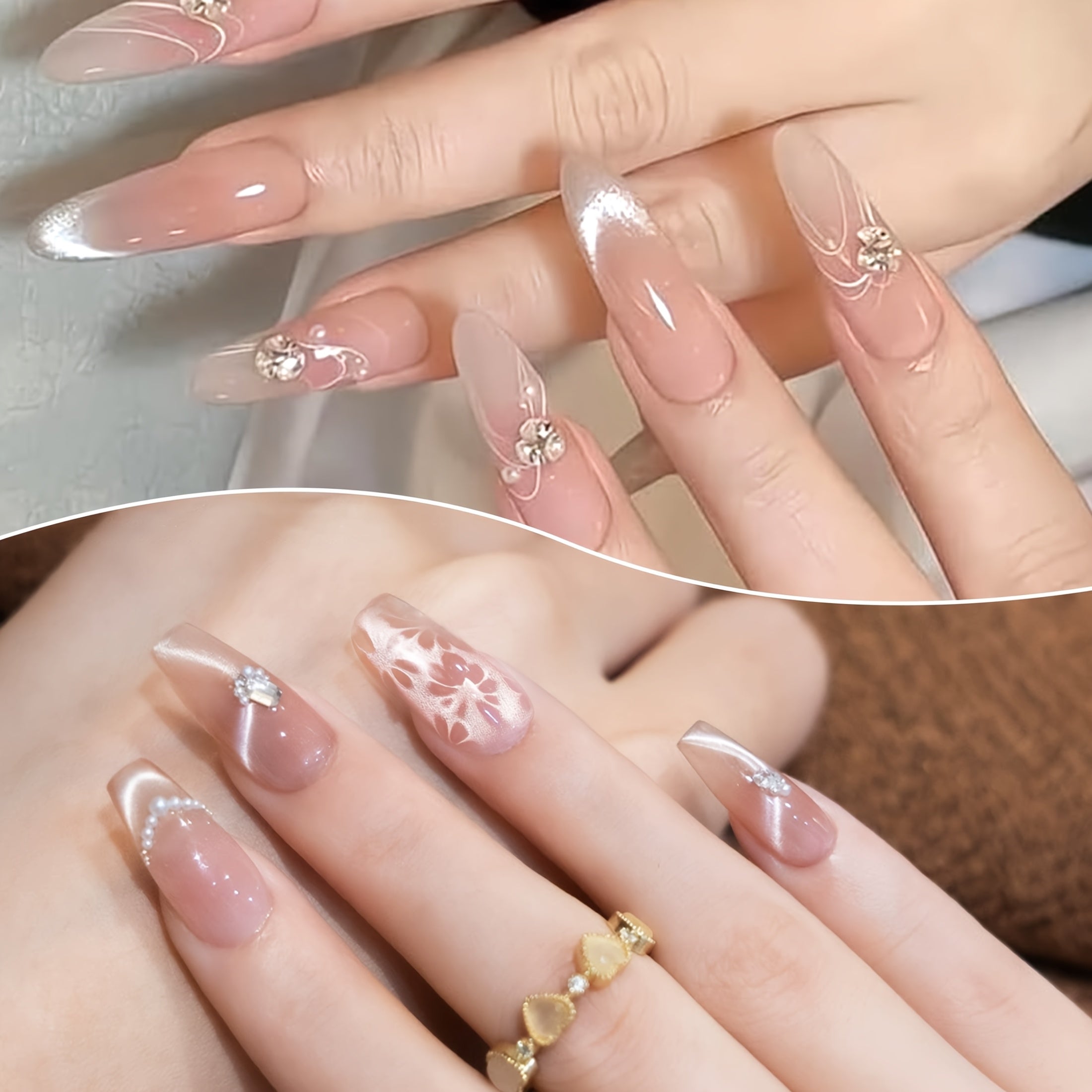 6pcs Cat's Eye gel Magnetic Stick Manicure Tool, 1 double head nail polish polishing magnetic stick+5 iron wires