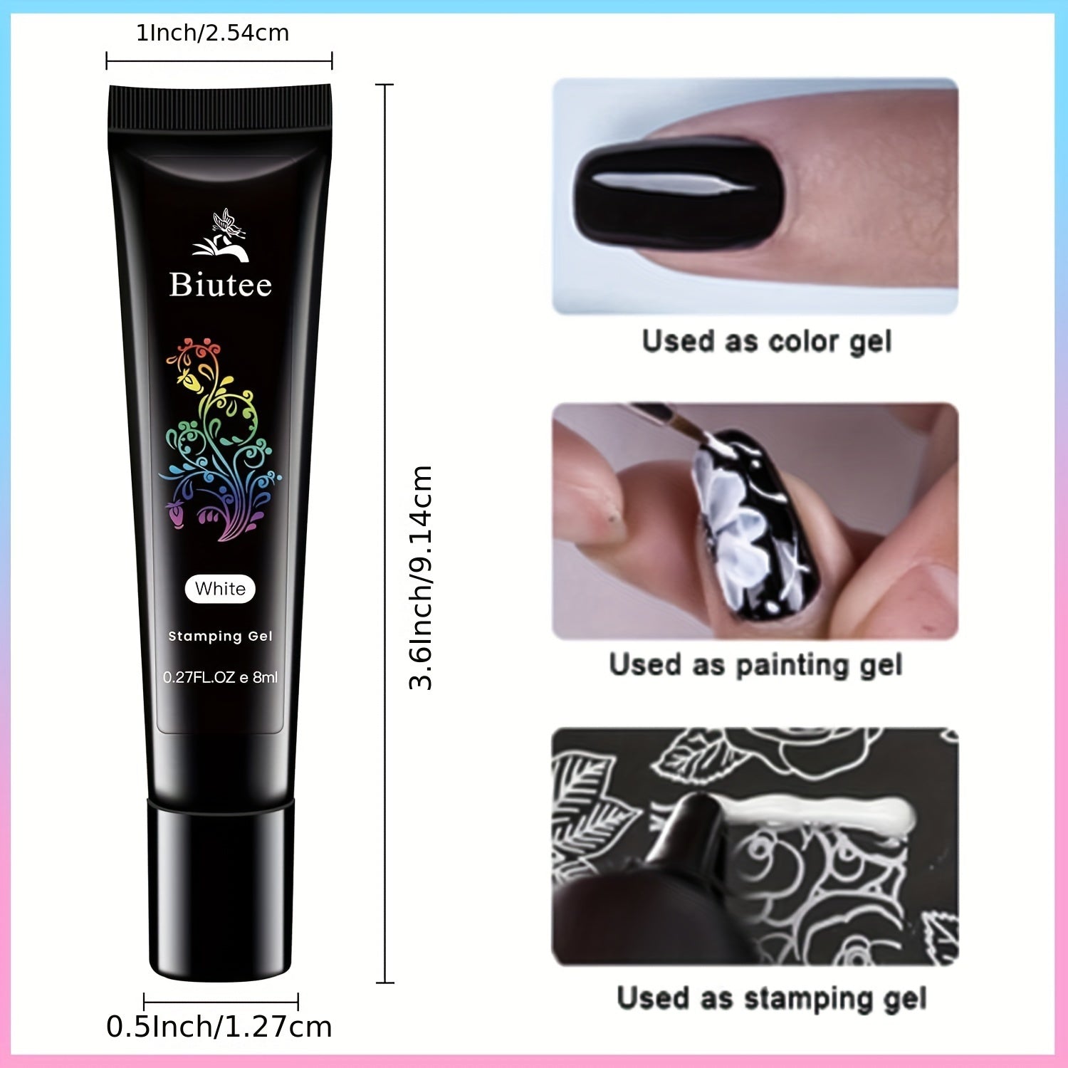 Biutee Nail Stamping Plates With 8 Colors Nail Stamping Polish Gel 10PCS Nail Stamp Plates Nail Stamper Christmas Starry Sky Lace Flower Leaves Animal Nail Stamping Kit Halloween Nail Design