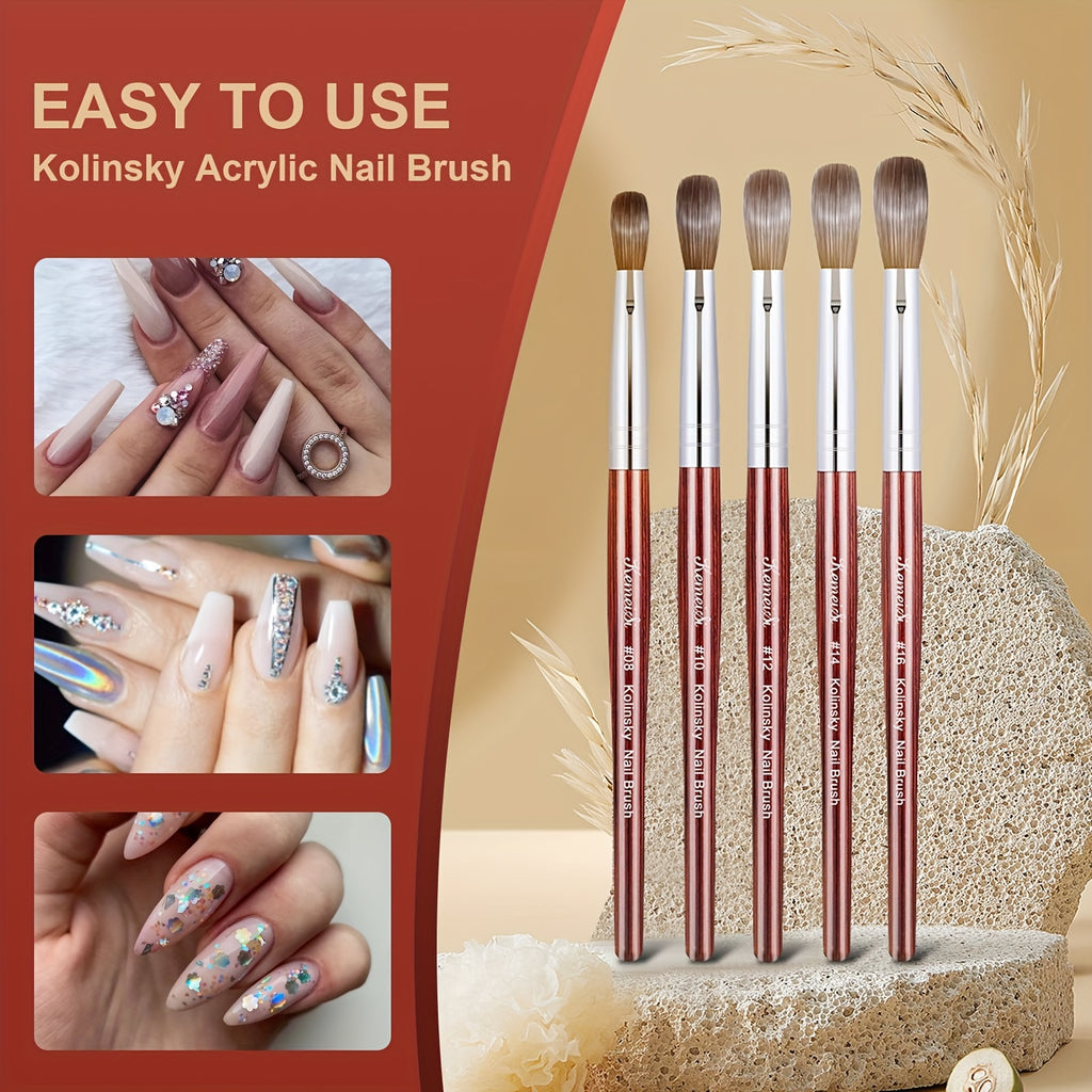 Acrylic Gel Extension Pen Reusable Acrylic Gel Extension Pen - Flat Head Manicure Brush, Light Pen Nail Brush Gel Pen