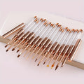 Rose Golden Diamond-Handled Nail Brush Set, Drawing Line Contours, Brushing Delicately, Suitable for Beginners to Use
