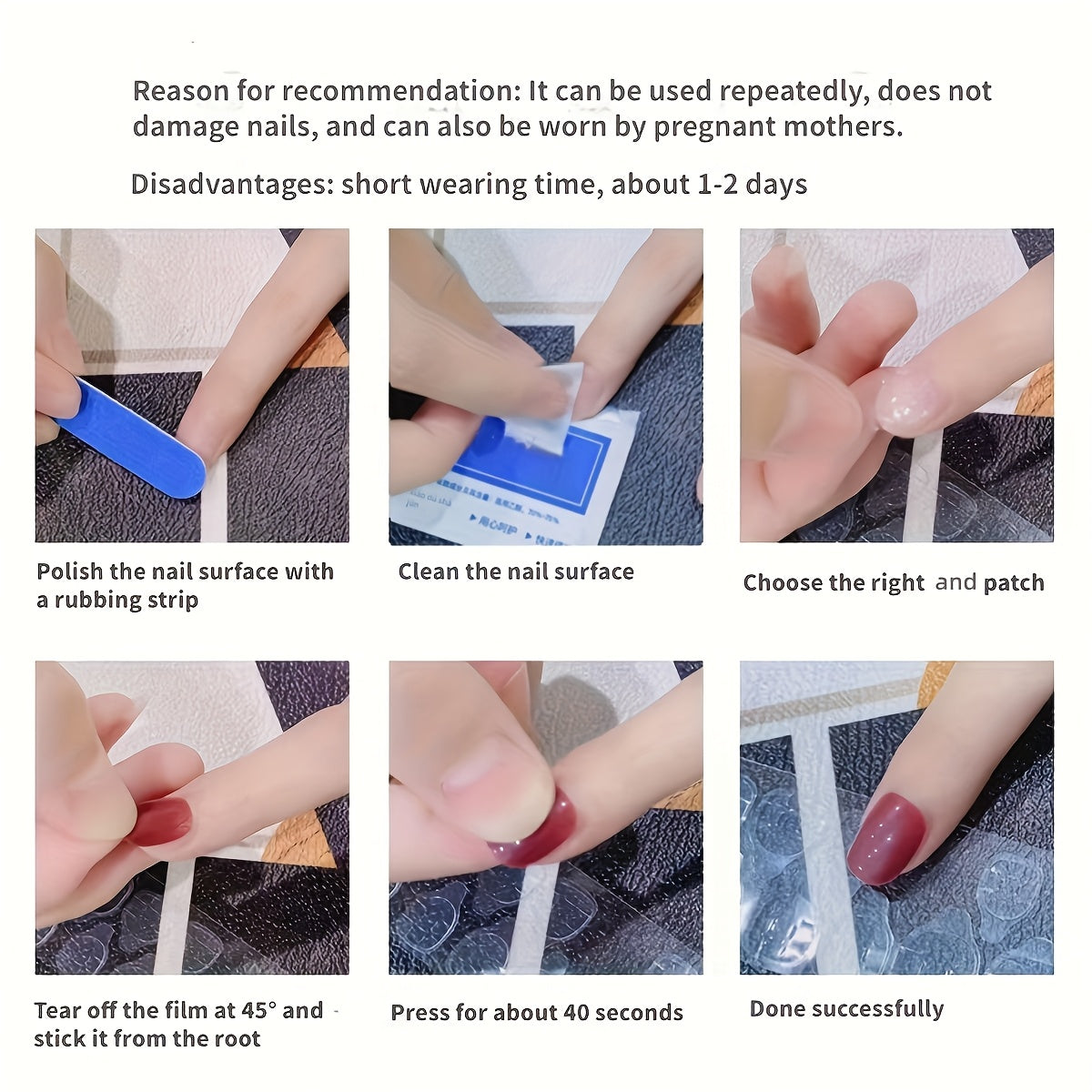 10pcsHandmade wearing nail art with French blue sequins, pigeon egg nail art, summer, autumn, winter, white and fake nails