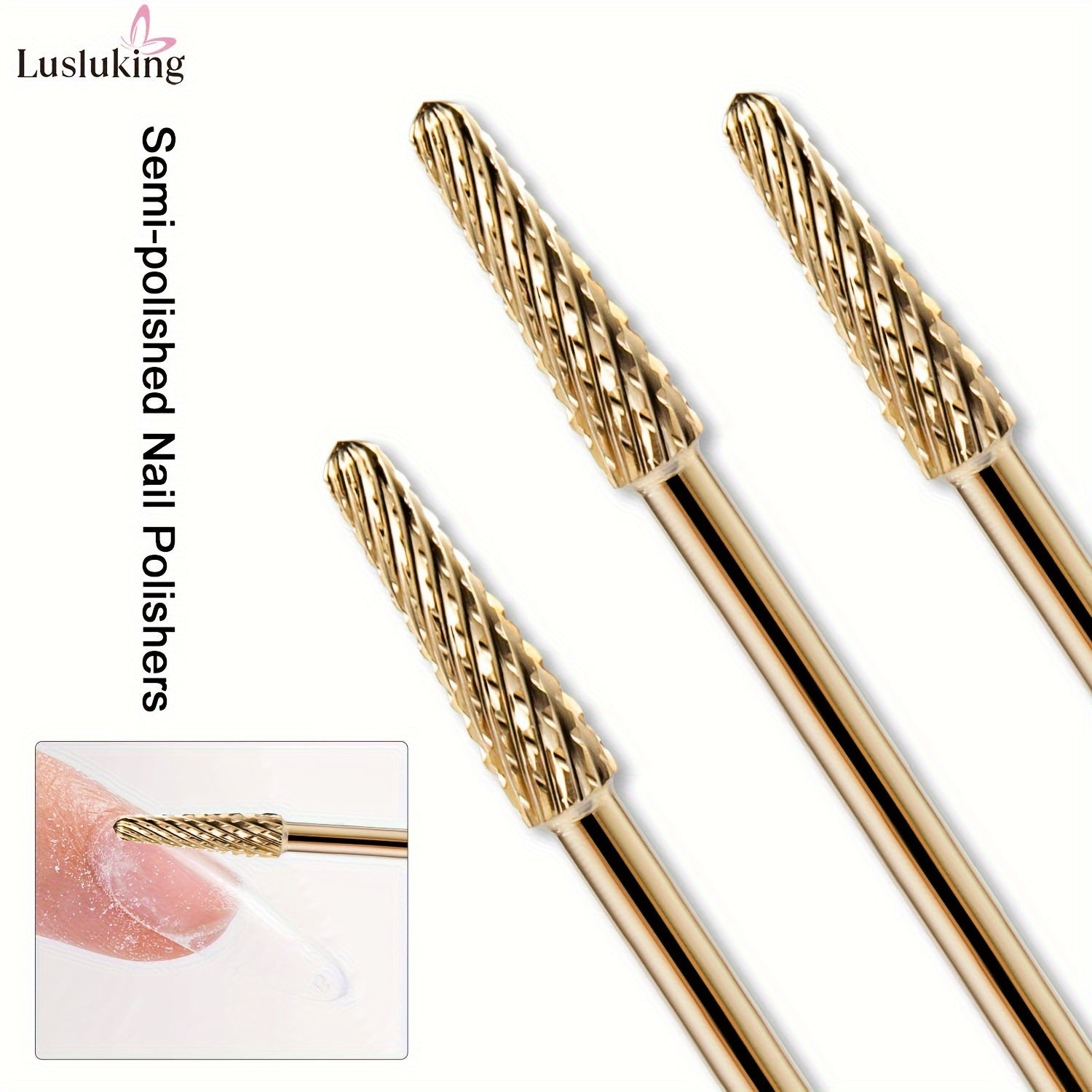 6pcs Nail Drill Bits Set 6pcs Steel Nail Drill Bits Set | Manicure Pedicure Grinding Head Cuticle Burr Remover Tools | For Acrylic Gel Nails & Nail Care