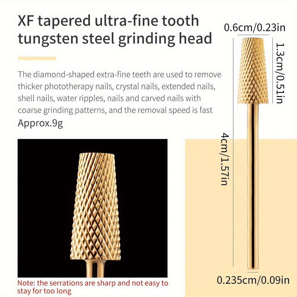 6pcs Nail Drill Bits Set 6pcs Steel Nail Drill Bits Set | Manicure Pedicure Grinding Head Cuticle Burr Remover Tools | For Acrylic Gel Nails & Nail Care