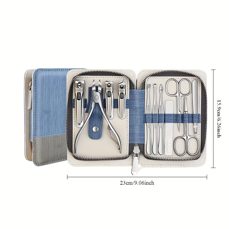 1 Set Professional Nail Clippers Kit, Stainless Steel Concave Blade, Unscented, Modern Style, for Thick & Ingrown Nails