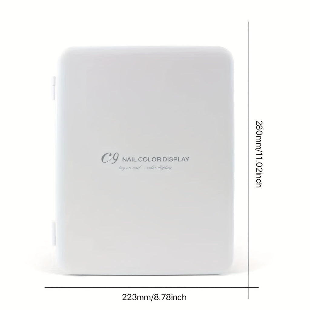 Professional Nail Gel Color Swatch Display Book with 120 Samples - Formaldehyde-Free, No Glue Needed