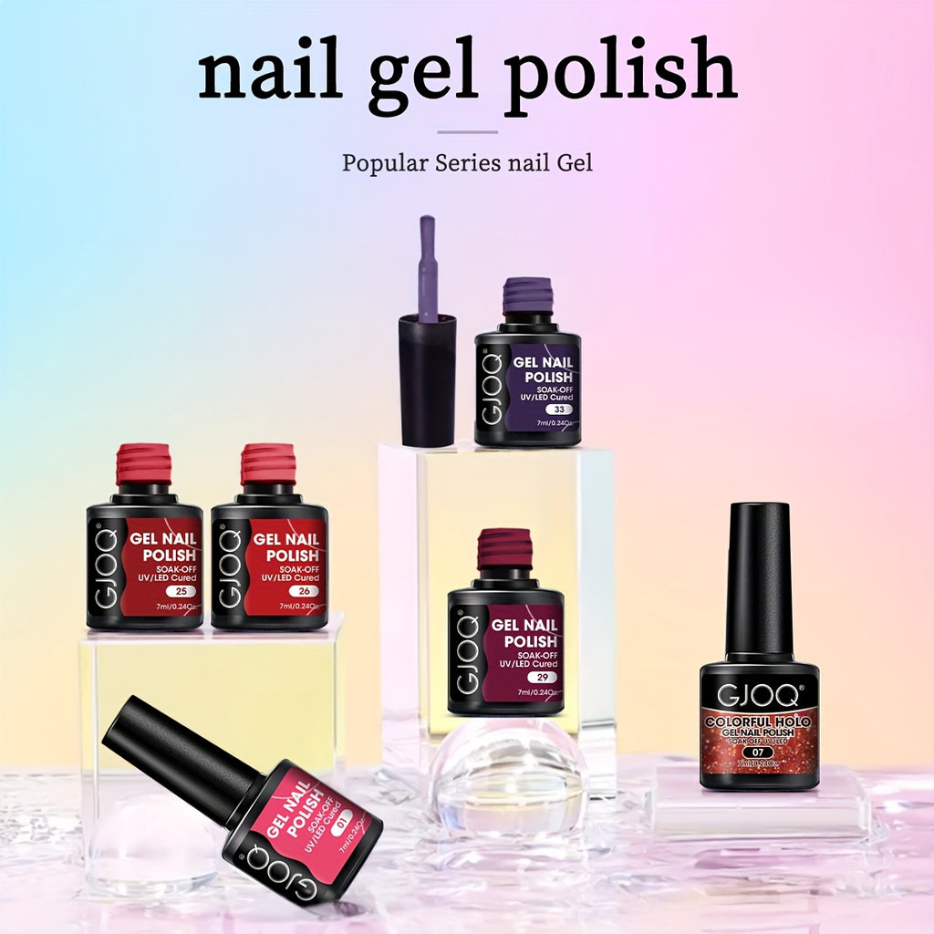 8 Color Nail Gel Spring Summer - High Saturation Durable Glossy Long-lasting Salon Gel, Alcohol-Free