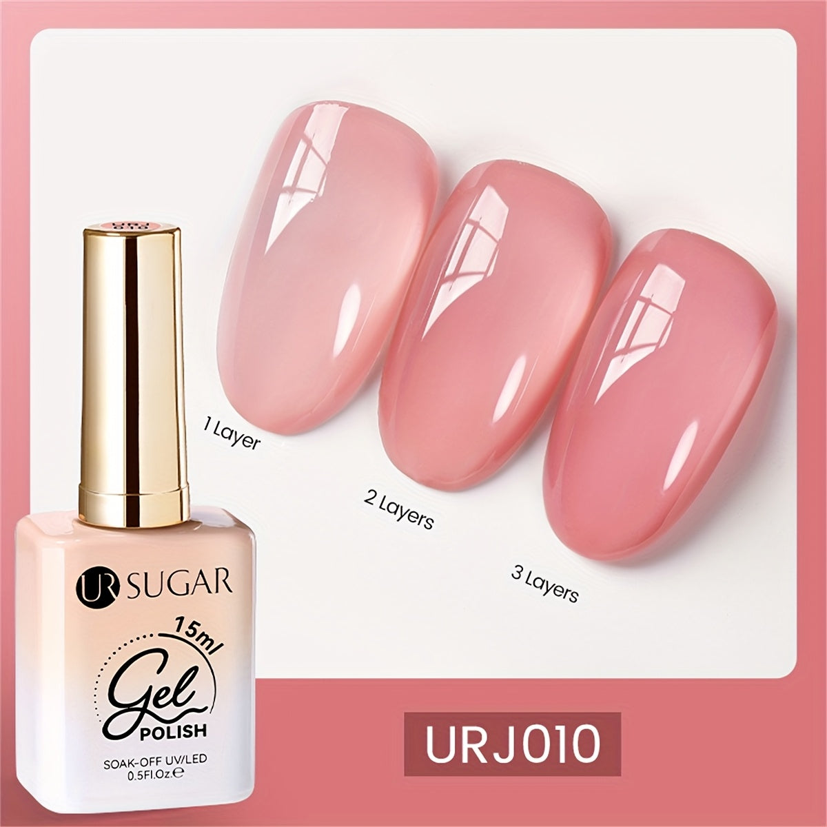 URSUGAR Nude 6-Color Gel Nail Polish Set Alcohol-Free Shimmering Clear Jelly Gel for Manicure DIY Design Perfect for Holiday Gift Nail Art Supplies Nude Nail Polish Jelly Gel Texture Nail Polish Set