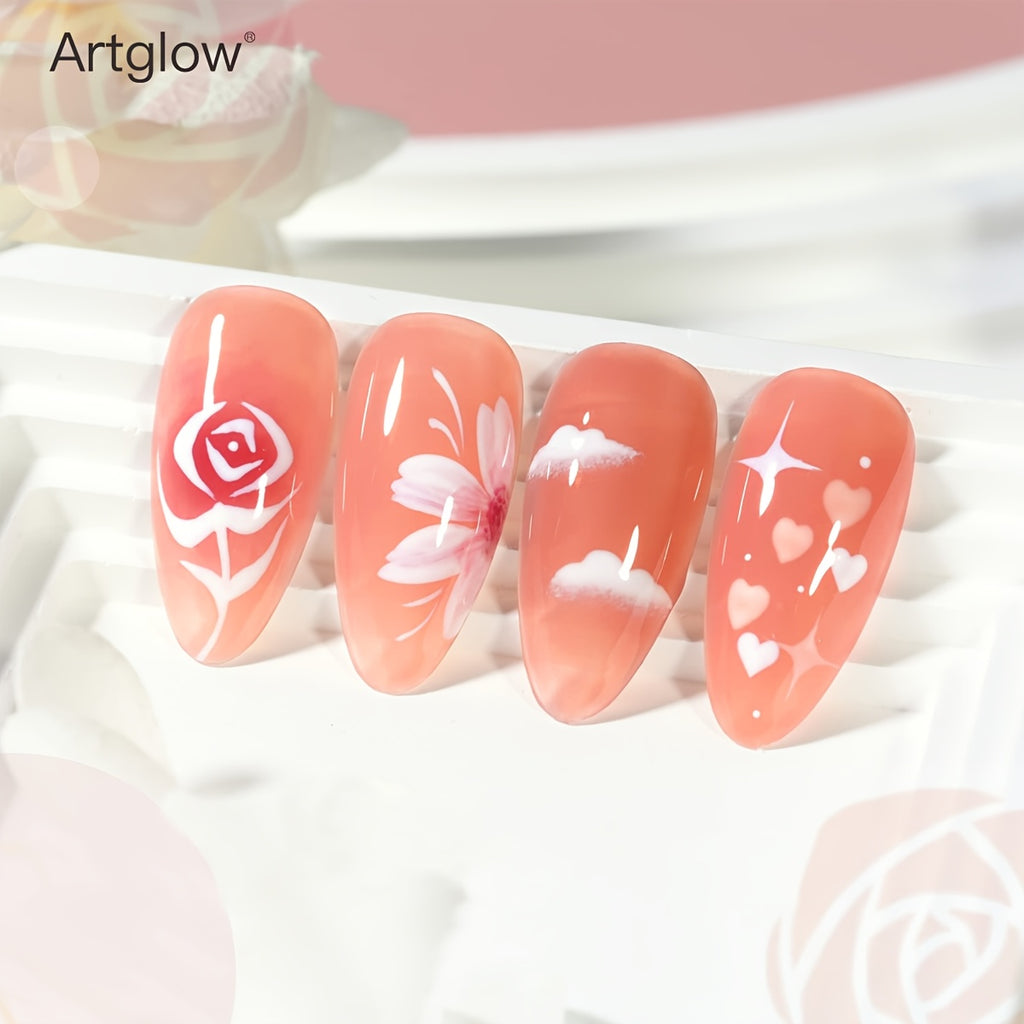 6pcs-0.51oz Sheer Ice Jelly Gel Nail Polish - Nude to Pink Ombre Shades, Alcohol-Free, \u002FLED Curing, Long-Lasting