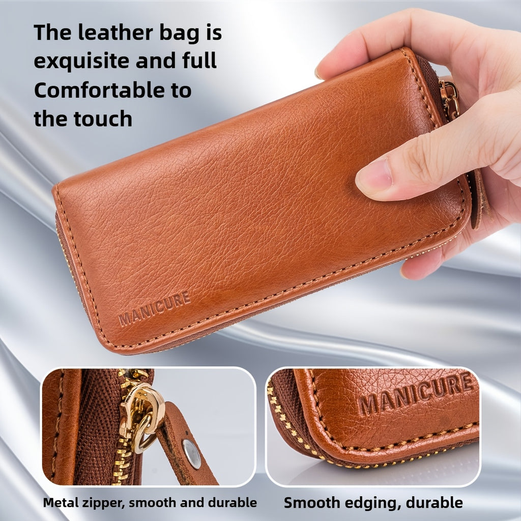 6pcs Luxury Manicure Set, Premium Stainless Steel Beauty Kit with Sharp and Durable Nail Clippers