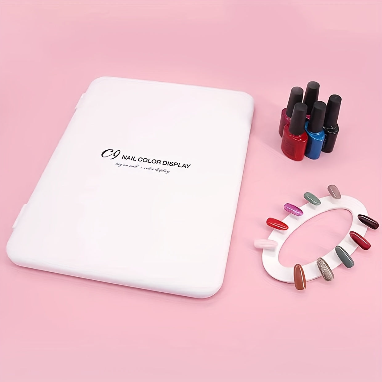 Professional Nail Gel Color Swatch Display Book with 120 Samples - Formaldehyde-Free, No Glue Needed