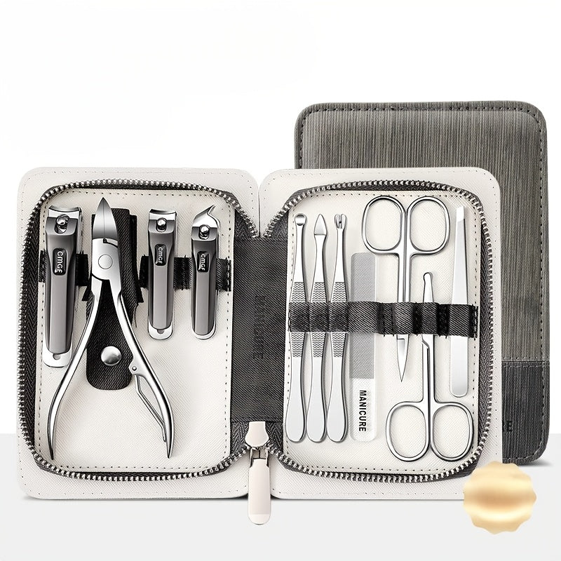 1 Set Professional Nail Clippers Kit, Stainless Steel Concave Blade, Unscented, Modern Style, for Thick & Ingrown Nails