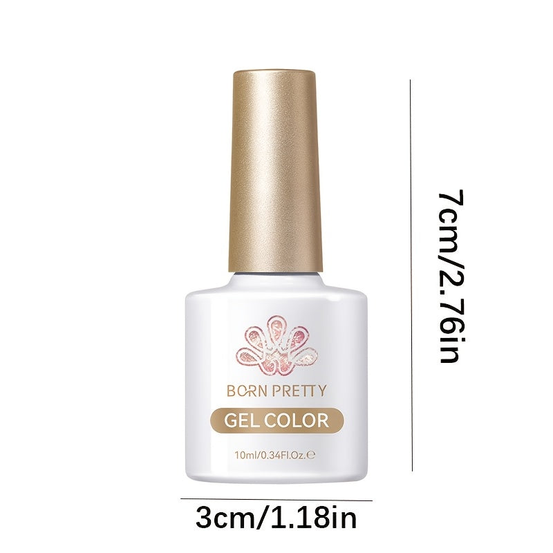 Born Pretty 6pcs Green Cat Eye Magnetic Gel Nail Polish, 0.34oz - Hypoallergenic