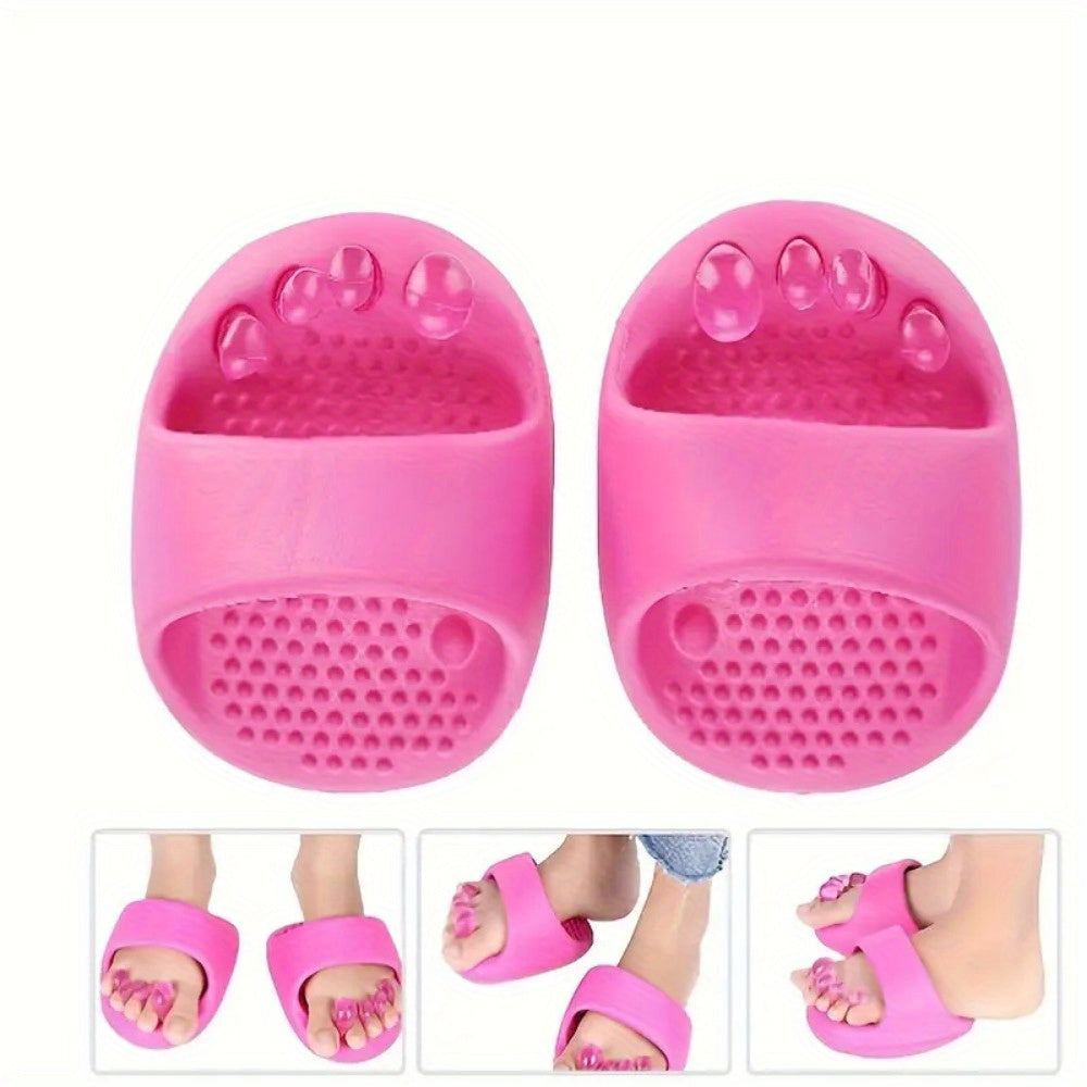1 pair of toe separation exercise arch slippers, flat foot full arch support slippers, sole relaxation, arch exercise equipment slippers